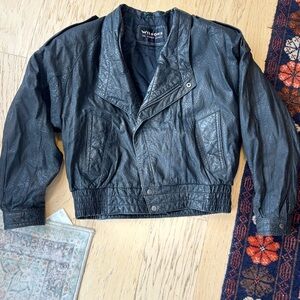 80s Wilson’s leather black jacket